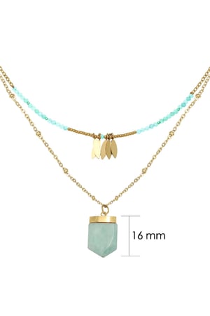 Necklace Inner Strength Green Stainless Steel h5 Picture4